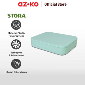 AZKO Stora 36.5x26x8 Cm Kotak Penyimpanan Dengan Tutup - Biru