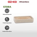 AZKO Stora 12x8.3x2.4 Cm Tempat Sabun Batang Polyresin - Krem Beige