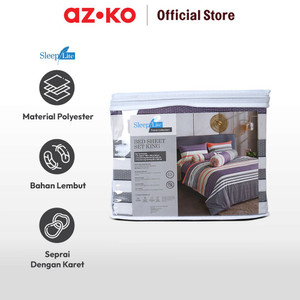 AZKO Sleeplite 180X200 cm Set 5 Pcs Seprai King Polyester Stripe Cider