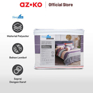 AZKO Sleeplite 160X200 cm Set 5 Pcs Seprai Queen Polyester Stripe Cider