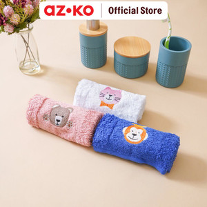 AZKO Ataru 45x100 Cm Handuk Mandi Anak Monkey - Biru