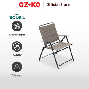 AZKO Soleil Lucky Kursi Teras Lipat Textiline - Hitam/Cokelat