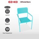 AZKO Soleil Grande Kursi Teras Rotan - Biru Cyan