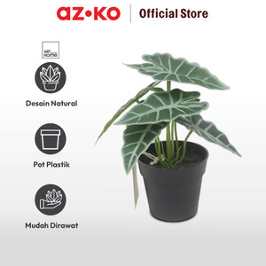AZKO Arthome Tanaman Artifisial Leaf Dengan Pot