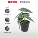 AZKO Arthome Tanaman Artifisial Leaf Dengan Pot