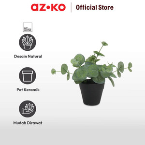 AZKO Arthome Tanaman Artifisial Grass Dengan Pot