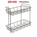 AZKO Stora Rak Kamar Mandi Chrome 2 Tingkat - Hitam