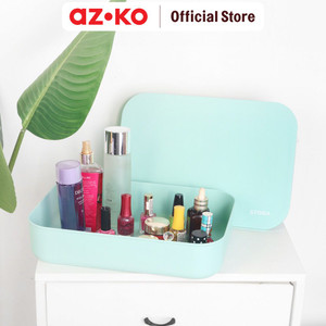 AZKO Stora 36.5x26x8 Cm Kotak Penyimpanan Dengan Tutup - Biru