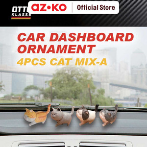 AZKO Otto Klasse Set 4 Pcs Ornamen Dashboard Mobil Kucing Mix-A