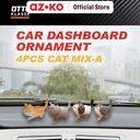 AZKO Otto Klasse Set 4 Pcs Ornamen Dashboard Mobil Kucing Mix-A