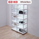 AZKO Stora Kotak Sepatu Lipat 12 Tingkat Dengan Lampu Led - Putih