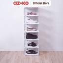 AZKO Stora Rak Sepatu Lipat 6 Tingkat Dengan Lampu Led