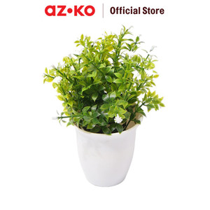 AZKO Arthome Bunga Artifisial Grass Star Potted  - Putih