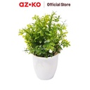 AZKO Arthome Bunga Artifisial Grass Star Potted  - Putih