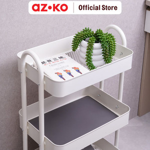 AZKO Stora 46x34x76 Cm Rak Troli 3 Tingkat - Putih