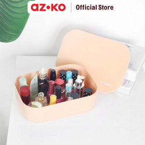 AZKO Stora 26x18x8 Cm Kotak Penyimpanan Dengan Tutup - Oranye