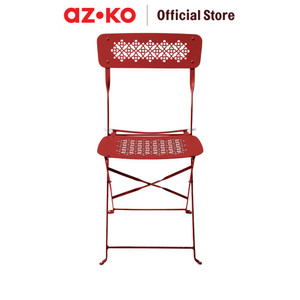 AZKO Soleil Lucia Bistro Set Kursi & Meja Lipat Teras - Merah