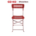 AZKO Soleil Lucia Bistro Set Kursi & Meja Lipat Teras - Merah