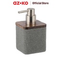 AZKO Stora 8.1x8.1x14.2Cm Dispenser Sabun Cair Pump Polyresin Abu-Abu