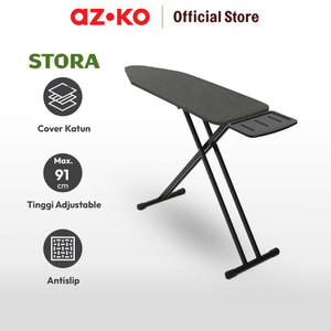 AZKO Stora 145X38X91 cm Meja Setrika Lipat Square Tube - Hitam