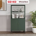 AZKO Stora Kabinet Kantor Metal 5 Tingkat Dengan 2 Pintu - Hijau