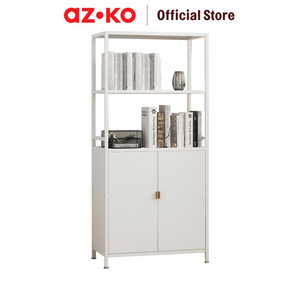 AZKO Stora Kabinet Kantor Metal 5 Tingkat Dengan 2 Pintu - Putih