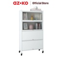 AZKO Stora Kabinet Kantor Metal 5 Tingkat Dengan 4 Pintu - Putih