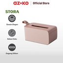 AZKO Stora Kotak Tisu - Pink Tissue Box Holder Tempat Tisu Aesthetic Wadah Penyimpanan Tisyu Perlengkapan Rumah Tangga