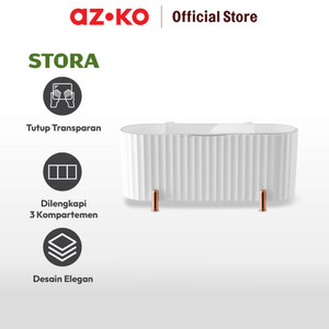 AZKO Stora 21.4x8.6x9.1 Cm Kotak Penyimpanan Kapas - Putih