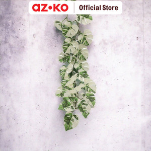 AZKO Arthome Tanaman Artifisial Garland Monstera White Leaf - Putih