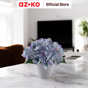 AZKO Arthome Bunga Artifisial Hydrangea Dengan Pot Pastel