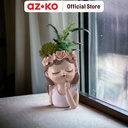 AZKO Arthome Tanaman Artifisial Sukulen Dengan Pot Cream