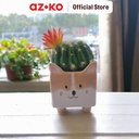 AZKO Arthome Tanaman Artifisial Sukulen Dengan Pot Anima Corgi