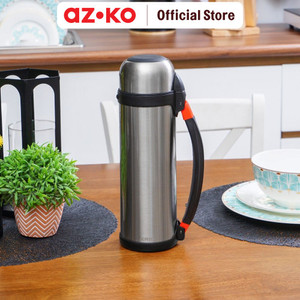 AZKO Kris Termos Vacuum Flask Odf Tempat Minum Vacuum Flask Wadah Air Minum Panas Perlengkapan Minum Water Bottle - Silver