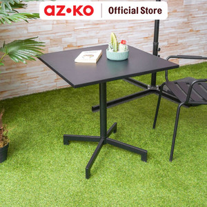 AZKO Soleil Nero Meja Teras Rectangle - Hitam