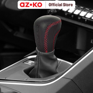 AZKO Sparco Kepala Tuas Gigi Mobil Carbon Leather - Merah