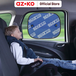 AZKO Sprco Set 2 Pcs Pelindung Kaca Mobil Side Sunshade - Biru