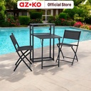 AZKO Soleil Set 3 Pcs Kursi & Meja Teras Lipat - Hitam