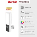 AZKO Krisbow Sync Smart Ip Camera Floodlight Flight 3 Mp 7T Smart Cctv Kamera Pengawas Pintar Camera Pengintai Alat Keamanan Rumah Spy Cam