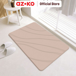 AZKO Forhom 60x39 Cm Keset Kamar Mandi Diatomite Hard Engraved - Pink