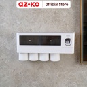 AZKO Stora Tempat Sikat Gigi Dengan 4 Gelas - Putih/Hitam
