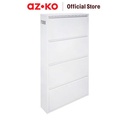AZKO Stora Kabinet Sepatu 4 Tingkat - Putih Organizer Sandal Dan Sepatu Rak Lemari Alas Kaki Serbaguna Tempat Penyimpanan Sendal