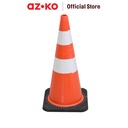 AZKO Krisbow 70 Cm Kerucut Lalu Lintas Pvc Dengan Base - Orange/Hitam
