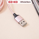 AZKO Ataru Kabel Charger Lightning Nylon Braided - Pink