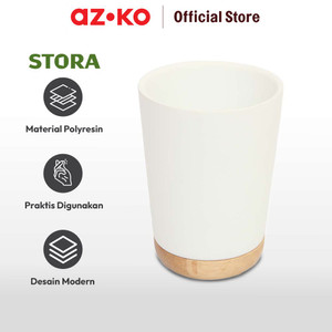 AZKO Stora Tempat Sikat Gigi Polyresin - Putih