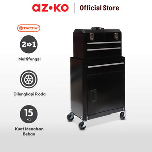 AZKO Tactix Kabinet Perkakas 2 In 1 - Hitam