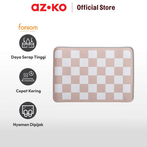 AZKO Forhom 60x40 Cm Keset Kamar Mandi Diatomite Soft Cube - Cokelat