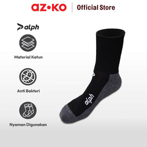 AZKO Alph Kaos Kaki Pria Premium Crew