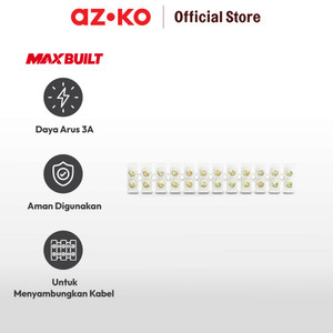 AZKO Maxb Set 10 Pcs Terminal Blok Tbs-3a - Putih