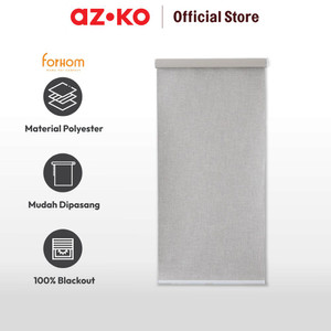 AZKO Forhom 90x200 Cm Roller Blind Blackout Textured - Abu-Abu